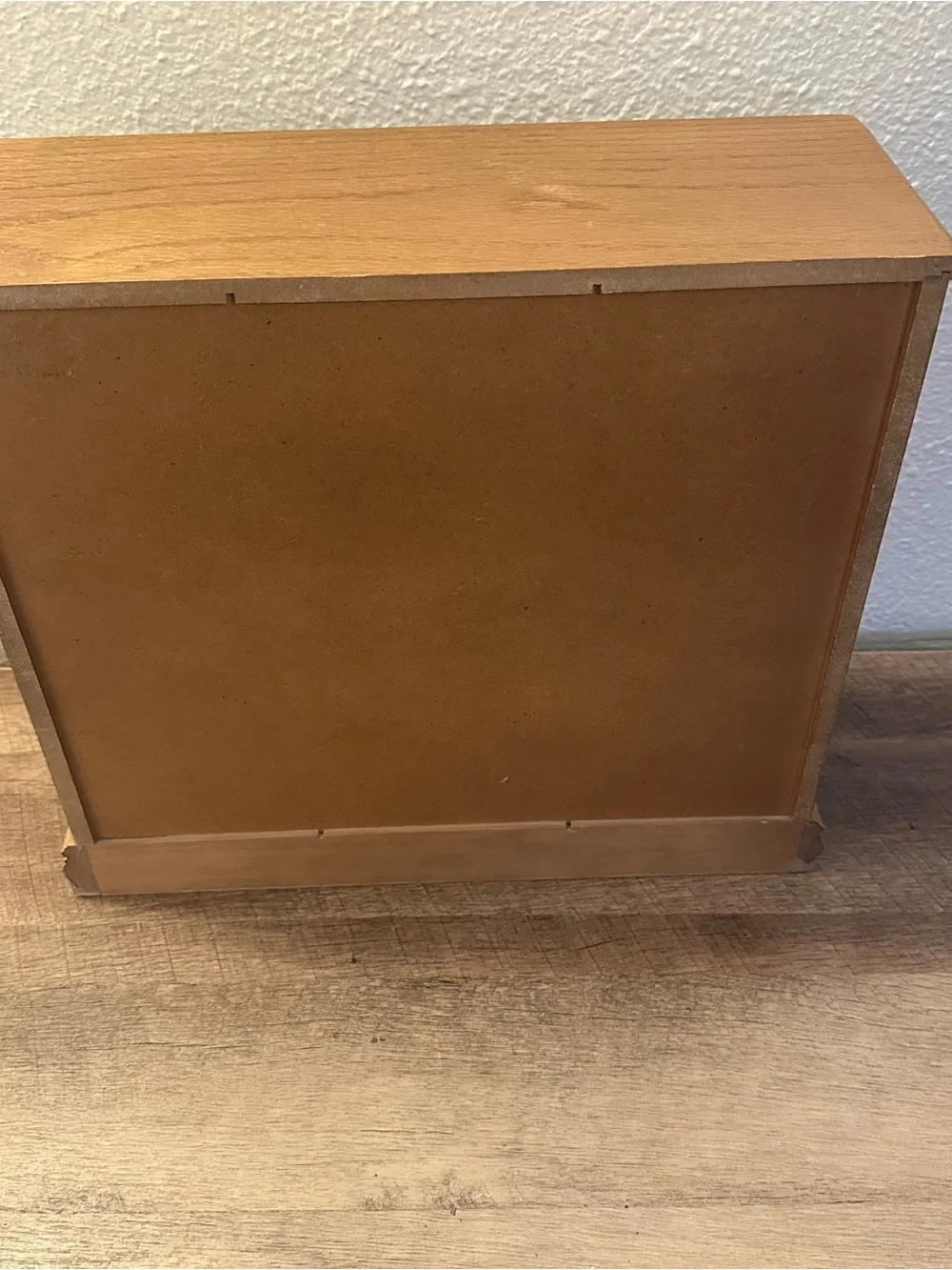 Wooden Jewelry Box with Decorative Glass Doors and Metal Accents 13”Tall 15 Wide
